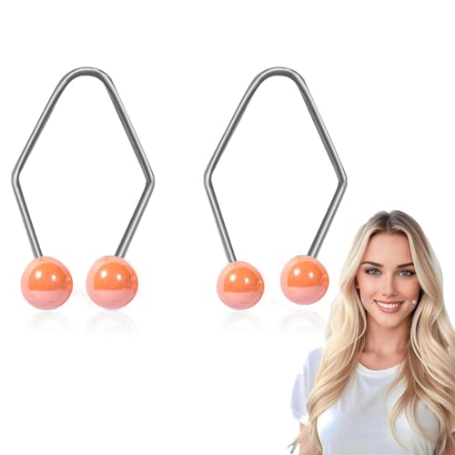 Grübchen Macher, Natürlich Grübchen Macher Wangen, Smile Gesichtstrainer, Dimple Maker, Grübchen Macher Perlen Grübchen Trainer Für Damen Und Mädchen, Grübchen Macher Wangen (Orange) von Generisch