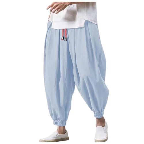 Grüne Leinen Haremshose Herren Japanisch Baggy Weites Bein Freizeithose Lässig Bequeme Leinenhose Casual Yoga Hippies Hose Lockere Leicht Pluderhose Elastischer Bund Sommerhose Pants mit Taschen S M Grüne Leinen Haremshose Herren Japanisch Baggy Weites Bein Freizeithose Lässig Bequeme Leinenhose Casual Yoga Hippies Hose Lockere Leicht Pluderhose Elastischer Bund Sommerhose Pants mit Taschen S M von Generisch