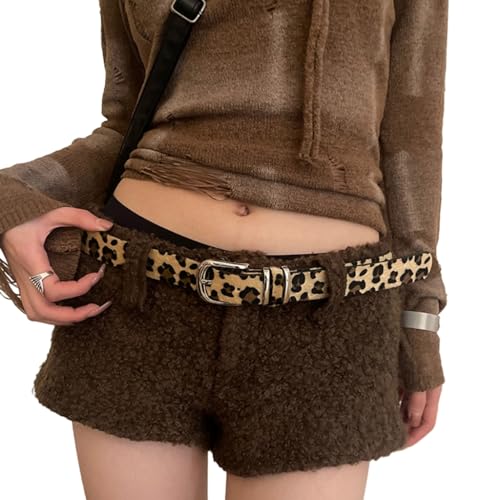 Gürtel für Herren und Damen, moderner Jeansgürtel, Leopardenmuster, Westerngürtel, beeindruckender Cowgirl-Stil, leopardenmuster, Please Review the Description von Generisch