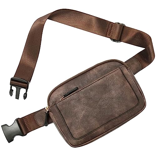 Gürteltasche für Damen überall Crossbody-Hüfttasche, verstellbarer Riemen, veganes Leder, Damen-Fanny-Tasche, Kinder-Wanderrucksack mit Hüftgurt, coffee, Einheitsgröße Gürteltasche für Damen überall Crossbody-Hüfttasche, verstellbarer Riemen, veganes Leder, Damen-Fanny-Tasche, Kinder-Wanderrucksack mit Hüftgurt, coffee, Einheitsgröße von Generisch