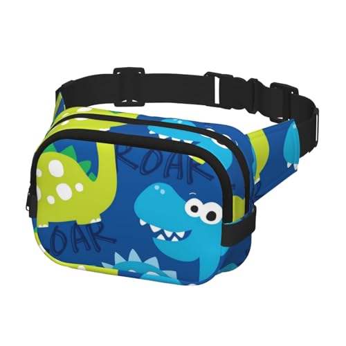 Gürteltasche für Damen und Herren, Gürteltasche, für Laufen, Wandern, Sport, Dinosaurier-Muster von Generisch