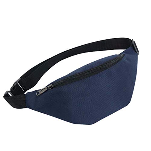 Gürteltasche für Herren, Leder, Schultertasche, Kuriertasche, 2019, legere Tasche, Sport, Mode, Uni, Outdoor-Tasche, Damenpackungen, Hüfttasche, Designer, dunkelblau, Einheitsgröße von Generisch