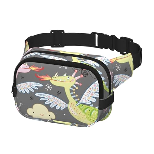 Gürteltasche für Herren, modische Umhängetasche, Bauchtasche für Damen, Hüfttasche, niedliche fliegende Dinosaurier von Generisch