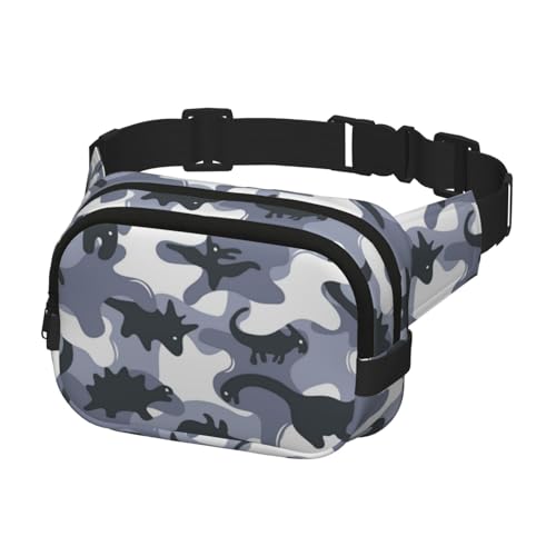 Gürteltasche für Laufen, Damen, Herren, Crossbody-Gürteltasche, Bauchtasche für Reisen, Workout, Wandern, Camouflage-Armee-Dinosaurier-Muster von Generisch
