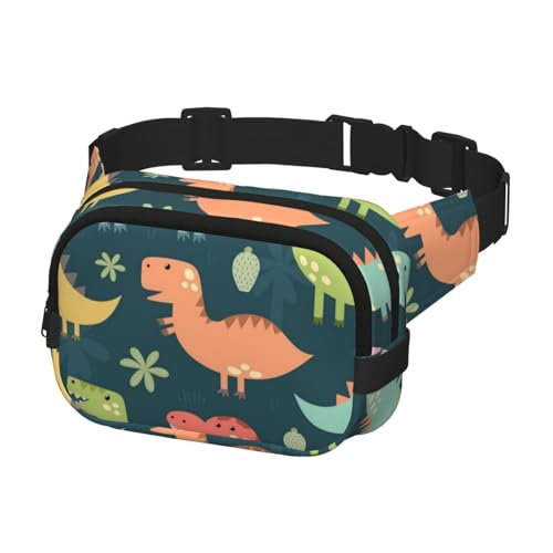 Gürteltasche für Laufen, Damen, Herren, Crossbody-Gürteltasche, Bauchtasche für Reisen, Workout, Wandern, Dinosaurier-Muster von Generisch