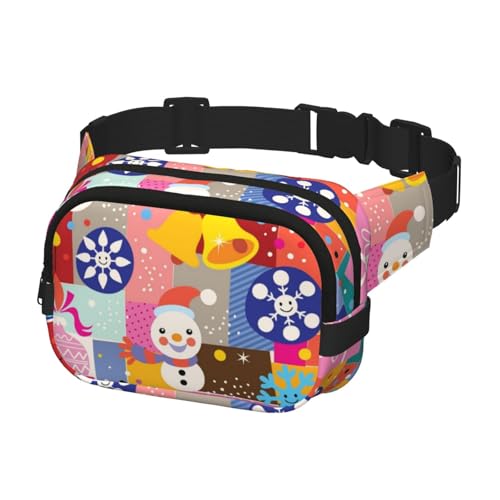 Gürteltasche für Laufen, Damen, Herren, Crossbody-Gürteltasche, Bauchtasche für Reisen, Workout, Wandern, Frohe Weihnachten von Generisch