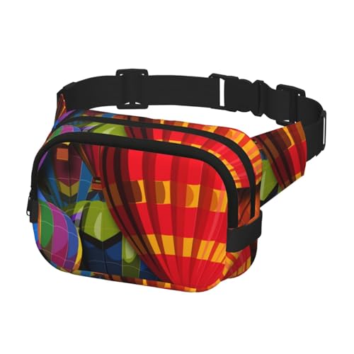 Gürteltasche für Laufen, Damen, Herren, Crossbody-Gürteltasche, Bauchtasche für Reisen, Workout, Wandern, Heißluftballons von Generisch