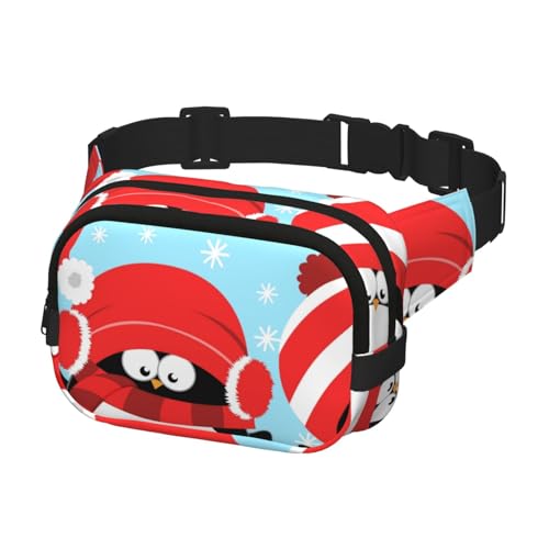 Gürteltasche für Laufen, Damen, Herren, Crossbody-Gürteltasche, Bauchtasche für Reisen, Workout, Wandern, Pinguine feiern Weihnachten von Generisch