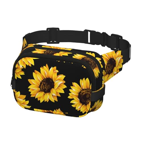 Gürteltasche für Laufen, Damen, Herren, Crossbody-Gürteltasche, Bauchtasche für Reisen, Workout, Wandern, Sonnenblumengelb von Generisch