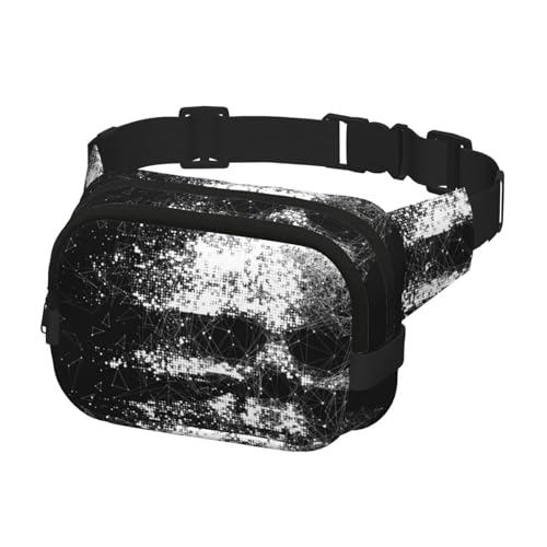 Gürteltasche für Laufen, Damen, Herren, Crossbody-Gürteltasche, Bauchtasche für Reisen, Workout, Wandern, Totenkopf-Motiv von Generisch