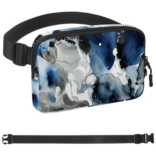 Gürteltasche mit Marmorstruktur-1358 für Damen und Herren, Gürteltasche mit verstellbarem Riemen, modische Umhängetasche für Reisen, Outdoor, Laufen, Wandern, mehrfarbig, 4 x 23 x 15 cm, mehrfarbig, von Generisch