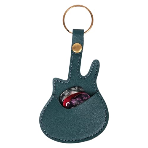 Guitar Pick -Tasche Schlüsselkette - Leder -Gitarren -Pick -Halter Mit Keychain -Gitarren -Pick -Halter Mit Keyring | U Leder -Plectrums Aufbewahrungstasche | Tragbarer Plectrum Organizer Ledertasche von Generisch