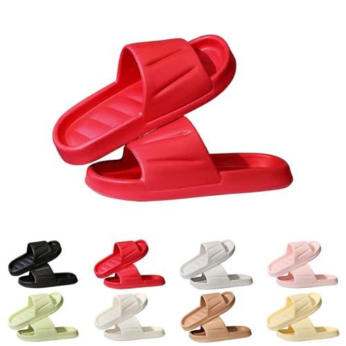 Gummi Pantoletten Damen Badeschuhe Damen Badelatschen Herren Unisex Hausschuhe Leicht Breite Füße Wolkenschuhe Badeschlappen Latschen Bequem Offen Eva Herren Badeschlappen von Generisch