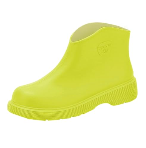 Gummistiefel，Damen GefüTtert Wasserdicht Gummistiefeletten，Rutschfeste Regenstiefel，Gummistiefel，Gartenschuhe，Wasserdicht Segelstiefel，Kurzer Schaft KnöChelhoch，Angelstiefel von Generisch