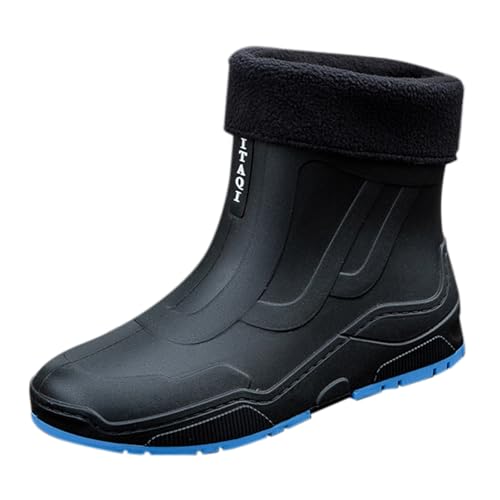 Gummistiefel Damen Gefüttert Regenstiefel Herren Wasserdicht Stiefeletten Rain Boots Halbhoch Regenschuhe Garten Stiefel Gummistiefeletten Arbeitsschuhe Schlupfstiefel Sicherheitsstiefel von Generisch