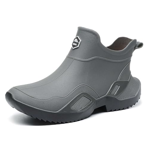 Gummistiefel Damen Halbhoch Für Garten Transparent Regenschuhe Sommer wasserdichte Weit Regenstiefel Halbhoch Leicht rutschfest Gartenschuhe Reitstiefel Stiefeletten von Generisch