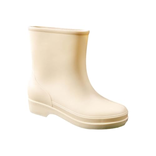 Gummistiefel Damen Halbhoch Stiefel Kurz Bunt Regenstiefel Leichtgewichts Arbeitsschuhe Wasserdicht Schlupfstiefel Non-Slip Trekkingschuhe Atmungsaktiv Regenschuhe Bequeme Gartenstiefel von Generisch