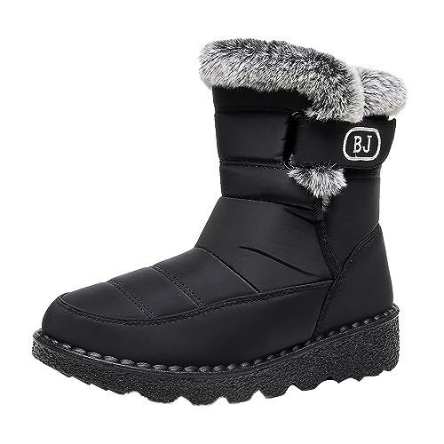 Gummistiefel Damen Halbhoch Winterstiefel Schwarz Wasserdicht Stiefeletten Stiefelette Herbst Wasserfest Boots Unisex Winter Damenschuhe Schlupfstiefel Schnürstiefel Stiefel Schneestiefel Winterboots von Generisch