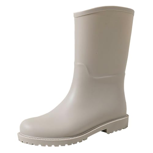 Gummistiefel Damen Halbhoher Regenstiefel - Outdoor Rutschfest Wasserdicht Gummischuhe Regenschuhe - Bequem Gartenschuhe Schlupfstiefel FüR Frauen Angelstiefel Outdoorschuhe Arbeitsschuhe von Generisch