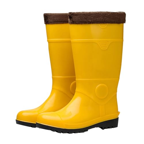 Gummistiefel Damen Herren Rutschfest Regenstiefel Hohe Wasserdicht Outdoor Regenschuhe Mode Glitzer Gummistiefeletten Breite Waden Schlupfstiefel Garten Stiefeletten Rain Boots Atmungsaktiv von Generisch