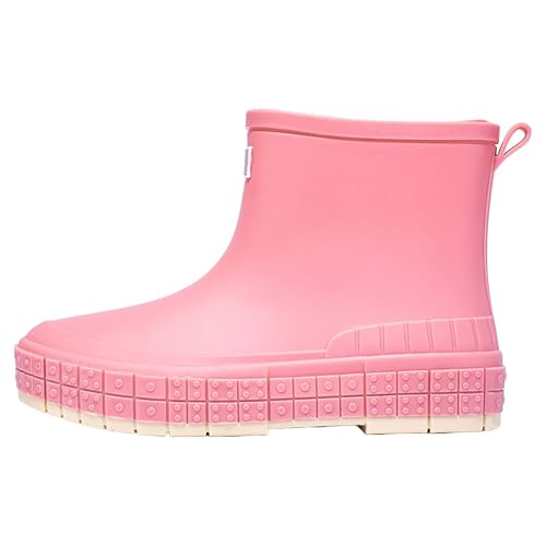Gummistiefel Damen Kurz, Regenschuhe Damen Bequem Regenstiefel rutschfest Gartenschuhe wasserdichte Schlupfstiefel Lässige Damenstiefel Leichte Outdoorschuhe Low-Top Rain Boots Wasserschuhe von Generisch