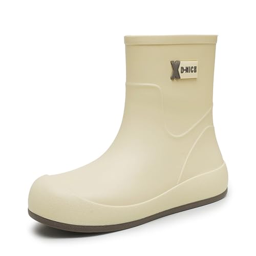 Gummistiefel Damen Leichte Bequem Mit Absatz Stiefeletten Wasserdicht Glitzer Gummistiefel Gartenschuhe Kurz Regenschuhe Sommer wasserdichte Weit Regenstiefel für Die Arbeit Im Freien,Angeln,Reisen von Generisch