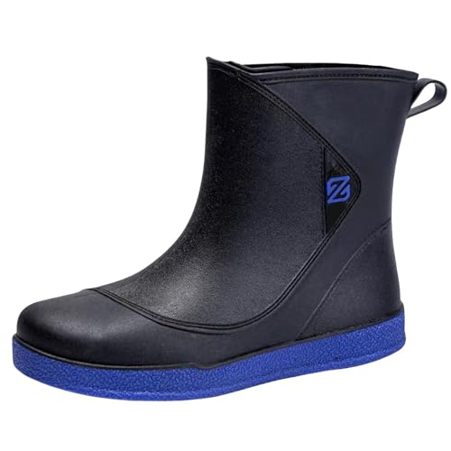 Gummistiefel Damen Rosa Regenstiefeletten Men'S Rain Boots Water Shoes Top Rubber Shoes Casual Fashion Outdoor Work Fishing Car Wash Kitchen Non Slip Overshoes Rain Boots Luxus Schuhe (Blue,44) von Generisch