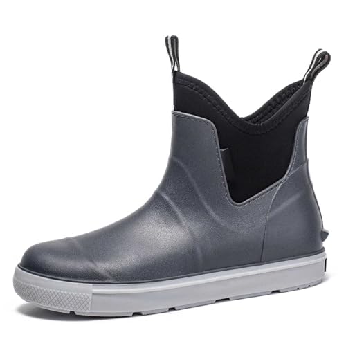 Gummistiefel Herren Gummistiefel Damen Kurze Anti-Rutsch Knöchel Gummi Stiefel Stiefeletten Mit Komfort Wasserdicht Gummistiefeletten Halbhohe Boots Für Arbeit Angeln Autowäsche Küche von Generisch