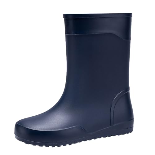 Gummistiefel Herren Hoch Wasserdicht, Regenschuhe Herren Bequem Gummi Stiefel Einfarbig Regenstiefel Klassische Halbstiefel rutschfest Stiefel Freizeit Gartenschuhe Outdoorschuhe Wasserschuhe von Generisch