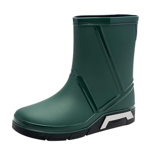 Gummistiefel Herren Kurze Trekkingstiefel Weitschaft Regenschuhe Arbeitsschuhe Regenstiefel Praktisch Outdoorschuhe Bequem Reitstiefel rutschfeste Gartenschuhe Outdoor Boots Leichte Deckstiefel​ von Generisch