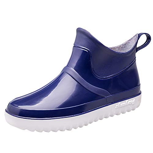 Gummistiefel Herren - Protective Wasserdicht Boots Anti-Rutsch Stiefeletten - Atmungsaktiv Stiefel, Original Mode Grundlegend Reitstiefel Kurzschaft Stiefel Regenstiefel Gummischuhe von Generisch