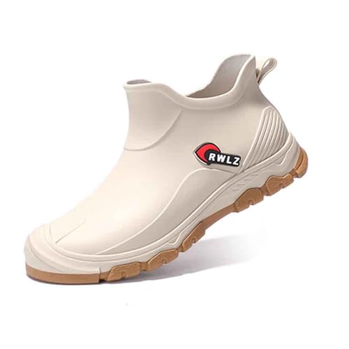Gummistiefel Herren Regenstiefel Weitschaft Gummischuhe Waterproof Barfuß Angelstiefel Rutschfeste Gartenstiefel Regenschuhe Watstiefel Garten Schuhe von Generisch