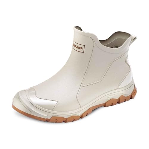 Gummistiefel Herren Regenstiefel Weitschaft Regenschuhe Rutschfeste Waterproof Angelstiefel Barfuß Gummischuhe Gartenstiefel Watstiefel Garten Schuhe von Generisch