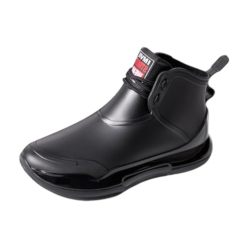 Gummistiefel Herren Stiefeletten Damen Wasserdicht Regenstiefel rutschfeste Stiefel Unisex Kurzschaft Boots Gummistiefeletten Leicht Regenschuhe Arbeiten Angeln Outdoor Garten Kurzstiefel von Generisch