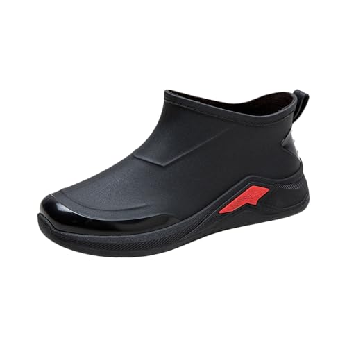 Gummistiefel Herren Wasserdicht Stiefeletten Sicherheitsstiefel Halbhoch Regenstiefel Regenschuhe Rain Boots Gummistiefeletten Arbeitsschuhe Garten Stiefel Schlupfstiefel Berufsschuhe von Generisch
