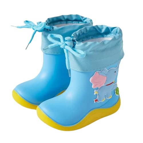 Gummistiefel Jungen Mädchen Regenstiefel Kinder Wasserdicht Regen Stiefel Kleinkind Wasserstiefel Cartoon-Dinosaurier-Muster Regenschuhe für Outdoor-Aktivitäten von Generisch