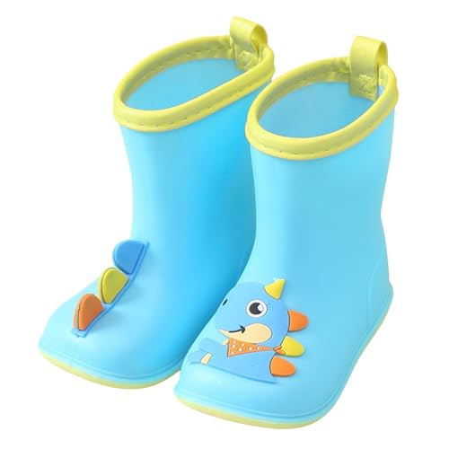 Gummistiefel Jungen Mädchen Regenstiefel Kinder Wasserdicht Regen Stiefel Kleinkind Wasserstiefel Cartoon-Dinosaurier-Muster Regenschuhe für Outdoor-Aktivitäten von Generisch