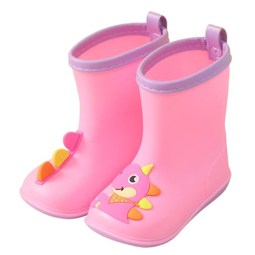 Gummistiefel Jungen Mädchen Regenstiefel Kinder Wasserdicht Regen Stiefel Kleinkind Wasserstiefel Cartoon-Dinosaurier-Muster Regenschuhe für Outdoor-Aktivitäten von Generisch