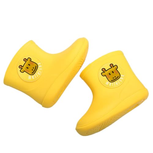 Gummistiefel Kinder Cartoon Drucken Wasserdicht Regenstiefel Leicht Jungen Niedlich Regenschuhe Rutschfest Mädchen Kinderstiefel Bequem Outdoor Bootschuhe Gelb 25 von Generisch