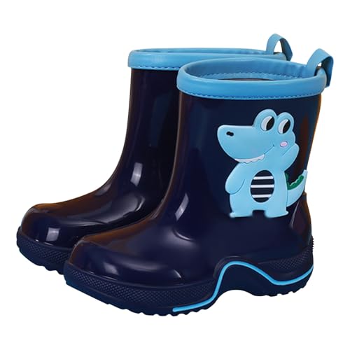 Gummistiefel Kinder Gefüttert Regenstiefel Mädchen Regenfüßlinge Jungen Regenschuhe Leichte Barfussschuhe Kinder Barfuß Baby Dinosaurier rain Boots von Generisch