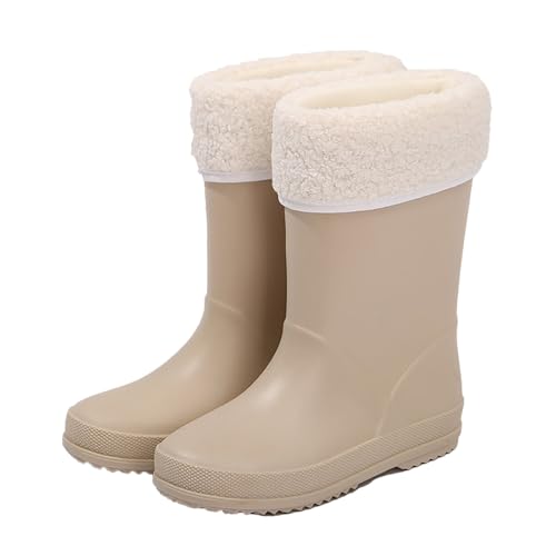 Gummistiefel Kinder Hohe Regenstiefel Für Jungen Und Mädchen Bequeme Leichte Rutschfeste Und Federleichte Regenschuhe Rain Boots Regenschuhe Outdoor Kinderstiefel 31 Khaki von Generisch