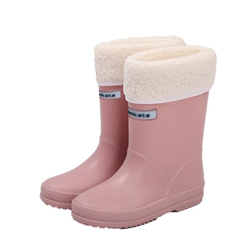 Gummistiefel Kinder Hohe Regenstiefel Für Jungen Und Mädchen Bequeme Leichte Rutschfeste Und Federleichte Regenschuhe Rain Boots Regenschuhe Outdoor Kinderstiefel 35.5 Rot von Generisch