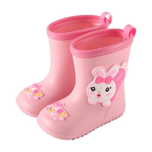 Gummistiefel Kinder Junge Mädchen Regenstiefell Bequem Wasserschuhe Regenzeit Baby Regenschuhe Leichte Cartoon Verstellbare Kordelzug Bequem Boots Regenstiefell Wasserdicht Slip Stiefel von Generisch
