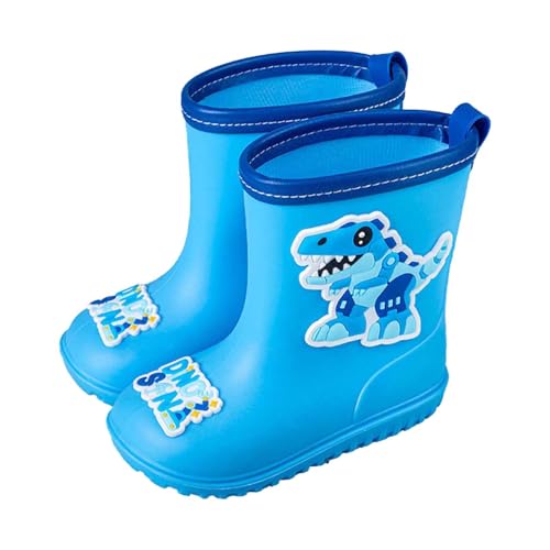 Gummistiefel Kinder Junge Mädchen Regenstiefell Bequem Wasserschuhe Regenzeit Baby Regenschuhe Leichte Cartoon Verstellbare Kordelzug Bequem Boots Regenstiefell Wasserdicht Slip Stiefel von Generisch