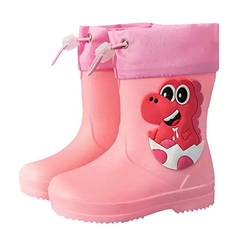 Gummistiefel Kinder Jungen Gefüttert Wasserdichte Stiefel Gummistiefel Kleinkind Barefoot Kurz Regenstiefel Playshoes Leicht Halbhoch Thermo Lauflernschuhe Gumistifell 21 23 24 25 36 37 von Generisch