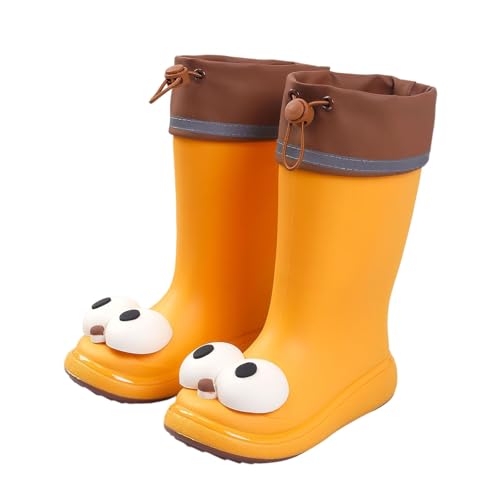 Gummistiefel Kinder Jungen und Mädchen Leichte rutschfeste Regenschuhe Cartoon Print Wasserdicht Regenstiefel Kinder Leichte Atmungsaktiv Rain Boots Kids Halbhohe Regen Stiefel von Generisch
