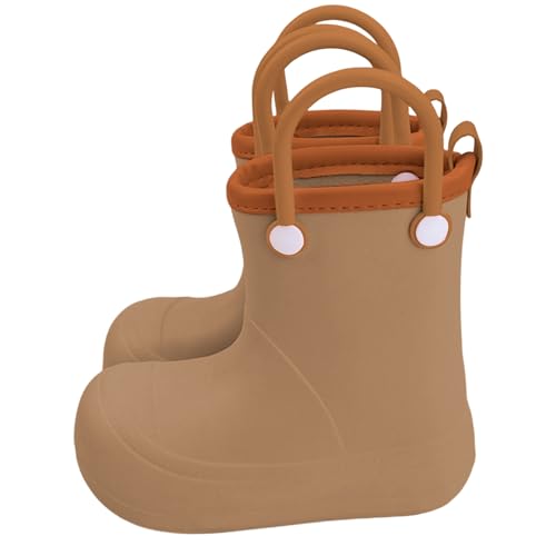 Gummistiefel Kinder Mädchen Leichte Regenstiefel Jungen rutschfest Wasserschuhe Halbhoch Gartenschuhe Wasserfest Regenschuhe Sommer Rain Boots Kids Tragbare Weicher Strandschuhe Mit Tragegriff von Generisch