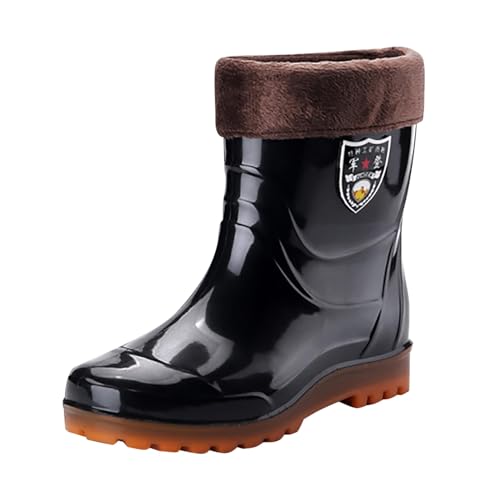Gummistiefel Kinder Unisex Bequeme Wasserschuhe Regenzeit Wasserschuhe Anti-Rutsch Regenschuhe Verstellbare Halbhoch Weiche Sohle Regenschuhe Jungen und Mädchen Kinderstiefel von Generisch