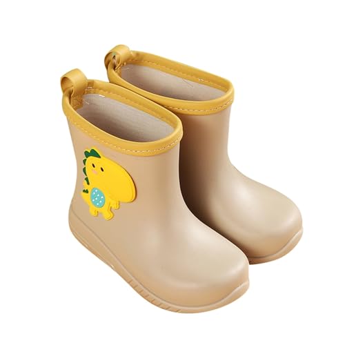 Gummistiefel Kinder Unisex Wasserdichte Regenschuhe Mit Rutschfester Sohle Federleichte Atmungsaktiv Ungefütterter Regenstiefel Schlupfstiefel Bequeme Halbhoher Gummistiefel Für Jungen (Khaki, 19) von Generisch