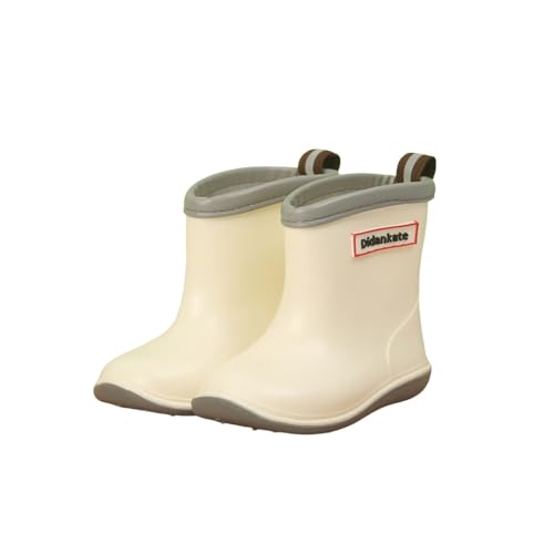 Gummistiefel Kinder Unisex rutschfest Regenschuhe Mit Rutschfester Sohle Federleichte Atmungsaktiv Ungefütterter Regenstiefel Gummistiefeletten Halbhoher Gummistiefel Für Jungen (Grey, 22 Toddler) von Generisch